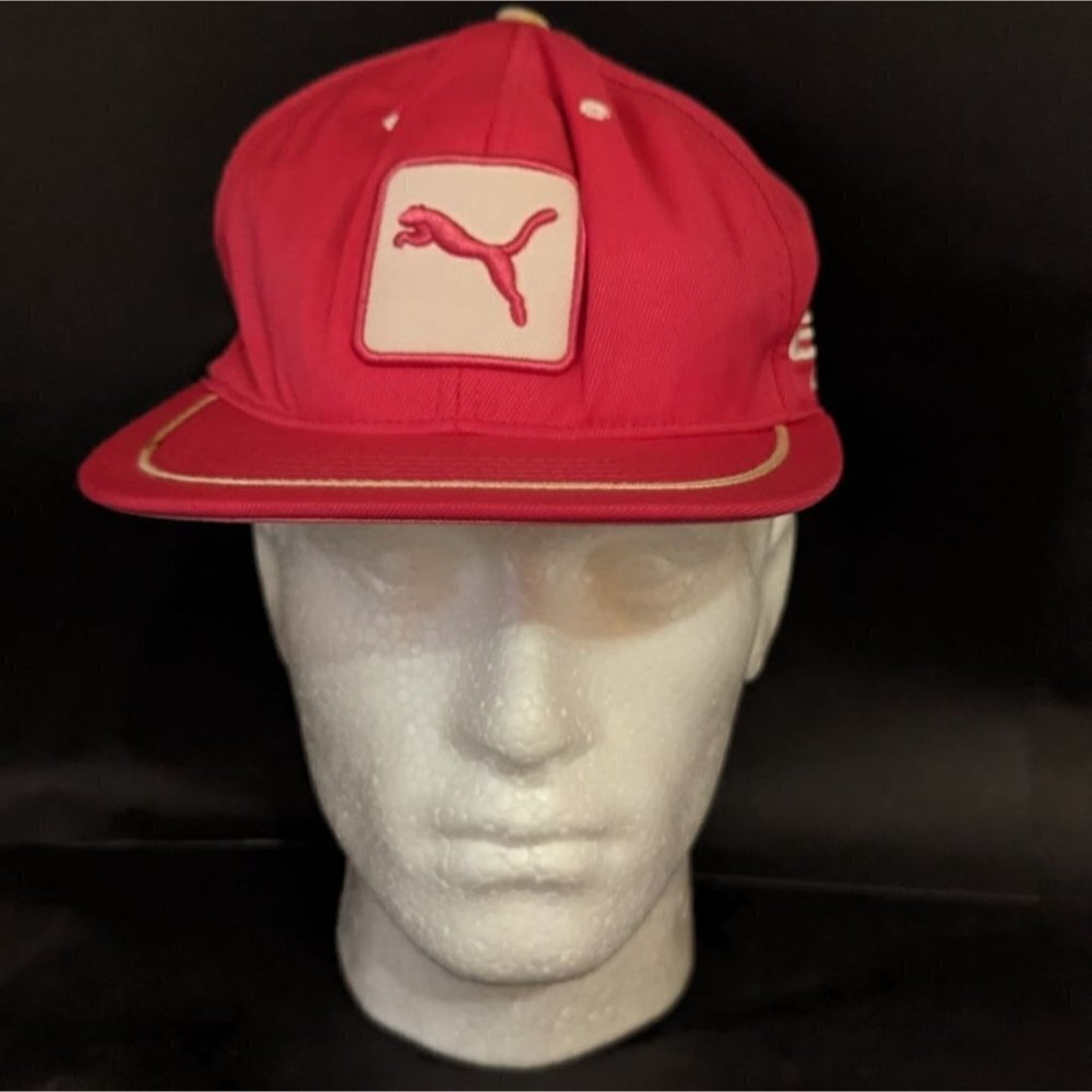 Puma Ball Cap hat pink snap back adjustable baseball,‎ softball, trucker hat
